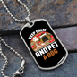 Keep Calm Pet a Dog White Necklace Stainless Steel or 18k Gold Dog Tag 24" Chain-Express Your Love Gifts