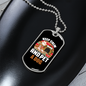 Keep Calm Pet a Dog White Necklace Stainless Steel or 18k Gold Dog Tag 24" Chain-Express Your Love Gifts