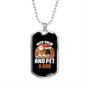 Keep Calm Pet a Dog White Necklace Stainless Steel or 18k Gold Dog Tag 24" Chain-Express Your Love Gifts