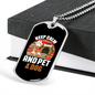 Keep Calm Pet a Dog White Necklace Stainless Steel or 18k Gold Dog Tag 24" Chain-Express Your Love Gifts