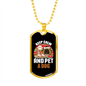 Keep Calm Pet a Dog White Necklace Stainless Steel or 18k Gold Dog Tag 24" Chain-Express Your Love Gifts