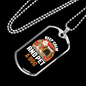 Keep Calm Pet a Dog White Necklace Stainless Steel or 18k Gold Dog Tag 24" Chain-Express Your Love Gifts