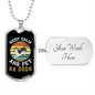 Keep Calm Siberian Necklace Stainless Steel or 18k Gold Dog Tag 24" Chain-Express Your Love Gifts