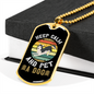 Keep Calm Siberian Necklace Stainless Steel or 18k Gold Dog Tag 24" Chain-Express Your Love Gifts