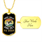 Keep Calm Siberian Necklace Stainless Steel or 18k Gold Dog Tag 24" Chain-Express Your Love Gifts