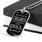 Keep from Idols 1 John 5:21 Necklace Stainless Steel or 18k Gold Dog Tag W 24"-Express Your Love Gifts
