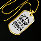 Keep Heart Cross Christian Necklace Stainless Steel or 18k Gold Dog Tag 24" Chain-Express Your Love Gifts