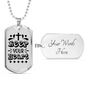 Keep Heart Cross Christian Necklace Stainless Steel or 18k Gold Dog Tag 24" Chain-Express Your Love Gifts