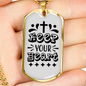 Keep Heart Cross Christian Necklace Stainless Steel or 18k Gold Dog Tag 24" Chain-Express Your Love Gifts