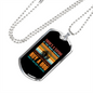 Keep it Around Necklace Stainless Steel or 18k Gold Dog Tag 24" Chain-Express Your Love Gifts