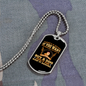 Keep it Around Yellow Necklace Stainless Steel or 18k Gold Dog Tag 24" Chain-Express Your Love Gifts