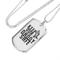 Keep Our Daddy Safe Dad Necklace Stainless Steel or 18k Gold Dog Tag 24" Chain-Express Your Love Gifts