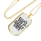 Keep Our Daddy Safe Dad Necklace Stainless Steel or 18k Gold Dog Tag 24" Chain-Express Your Love Gifts