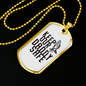 Keep Our Daddy Safe Dad Necklace Stainless Steel or 18k Gold Dog Tag 24" Chain-Express Your Love Gifts