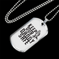 Keep Our Daddy Safe Dad Necklace Stainless Steel or 18k Gold Dog Tag 24" Chain-Express Your Love Gifts