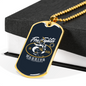Keep The Strength Firefighter Gift Stainless Steel or 18k Gold Dog Tag 24" Chain-Express Your Love Gifts