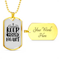 Keep Your Heart Bible Christian Necklace Stainless Steel or 18k Gold Dog Tag 24" Chain-Express Your Love Gifts