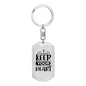 Keep Your Heart Bible Keychain Stainless Steel or 18k Gold Dog Tag Keyring-Express Your Love Gifts