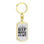 Keep Your Heart Bible Keychain Stainless Steel or 18k Gold Dog Tag Keyring-Express Your Love Gifts