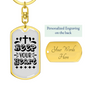 Keep Your Heart Cross Keychain Stainless Steel or 18k Gold Dog Tag Keyring-Express Your Love Gifts