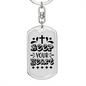 Keep Your Heart Cross Keychain Stainless Steel or 18k Gold Dog Tag Keyring-Express Your Love Gifts