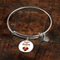 Keeper Of My Heart Circle Pendant Bangle Stainless Steel or 18k Gold 18-22"-Express Your Love Gifts