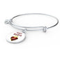 Keeper Of My Heart Circle Pendant Bangle Stainless Steel or 18k Gold 18-22"-Express Your Love Gifts
