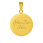 Keeper Of My Heart Circle Pendant Bangle Stainless Steel or 18k Gold 18-22"-Express Your Love Gifts