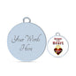 Keeper Of My Heart Circle Pendant Bangle Stainless Steel or 18k Gold 18-22"-Express Your Love Gifts