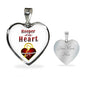 Keeper Of My Heart Necklace Stainless Steel or 18k Gold Heart Pendant 18-22"-Express Your Love Gifts