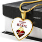 Keeper Of My Heart Necklace Stainless Steel or 18k Gold Heart Pendant 18-22"-Express Your Love Gifts