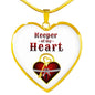 Keeper Of My Heart Necklace Stainless Steel or 18k Gold Heart Pendant 18-22"-Express Your Love Gifts