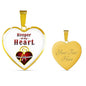 Keeper Of My Heart Necklace Stainless Steel or 18k Gold Heart Pendant 18-22"-Express Your Love Gifts