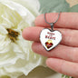 Keeper Of My Heart Necklace Stainless Steel or 18k Gold Heart Pendant 18-22"-Express Your Love Gifts