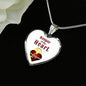 Keeper Of My Heart Necklace Stainless Steel or 18k Gold Heart Pendant 18-22"-Express Your Love Gifts
