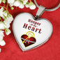 Keeper Of My Heart Necklace Stainless Steel or 18k Gold Heart Pendant 18-22"-Express Your Love Gifts