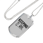 Keeping It Reel Simple Fishing Necklace Stainless Steel or 18k Gold Dog Tag 24" Chain-Express Your Love Gifts