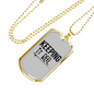 Keeping It Reel Simple Fishing Necklace Stainless Steel or 18k Gold Dog Tag 24" Chain-Express Your Love Gifts