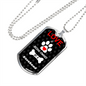 Keeshond Love Is Stainless Steel or 18k Gold Dog Tag 24" Chain-Express Your Love Gifts