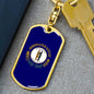 Kentucky State Flag Keychain Dog Tag Stainless Steel or 18k Gold-Express Your Love Gifts
