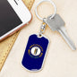 Kentucky State Flag Keychain Dog Tag Stainless Steel or 18k Gold-Express Your Love Gifts