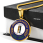 Kentucky State Seal Necklace Circle Pendant Stainless Steel or 18k Gold 18-22"-Express Your Love Gifts