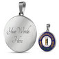 Kentucky State Seal Necklace Circle Pendant Stainless Steel or 18k Gold 18-22"-Express Your Love Gifts