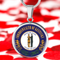 Kentucky State Seal Necklace Circle Pendant Stainless Steel or 18k Gold 18-22"-Express Your Love Gifts