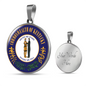 Kentucky State Seal Necklace Circle Pendant Stainless Steel or 18k Gold 18-22"-Express Your Love Gifts