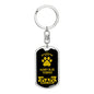 Kerry Blue Terrier Keychain Stainless Steel or 18k Gold-Express Your Love Gifts
