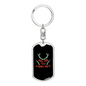 Kill Em' And Grill Em' Hunter'S Keychain Gift Stainless Steel or 18k Gold Dog Tag Keyring-Express Your Love Gifts