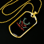 Kill Em' And Grill Em' Hunting Necklace Stainless Steel or 18k Gold Dog Tag 24"-Express Your Love Gifts