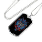 Killer Samurai Armor Necklace Stainless Steel or 18k Gold Dog Tag 24" Chain-Express Your Love Gifts