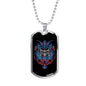 Killer Samurai Armor Necklace Stainless Steel or 18k Gold Dog Tag 24" Chain-Express Your Love Gifts